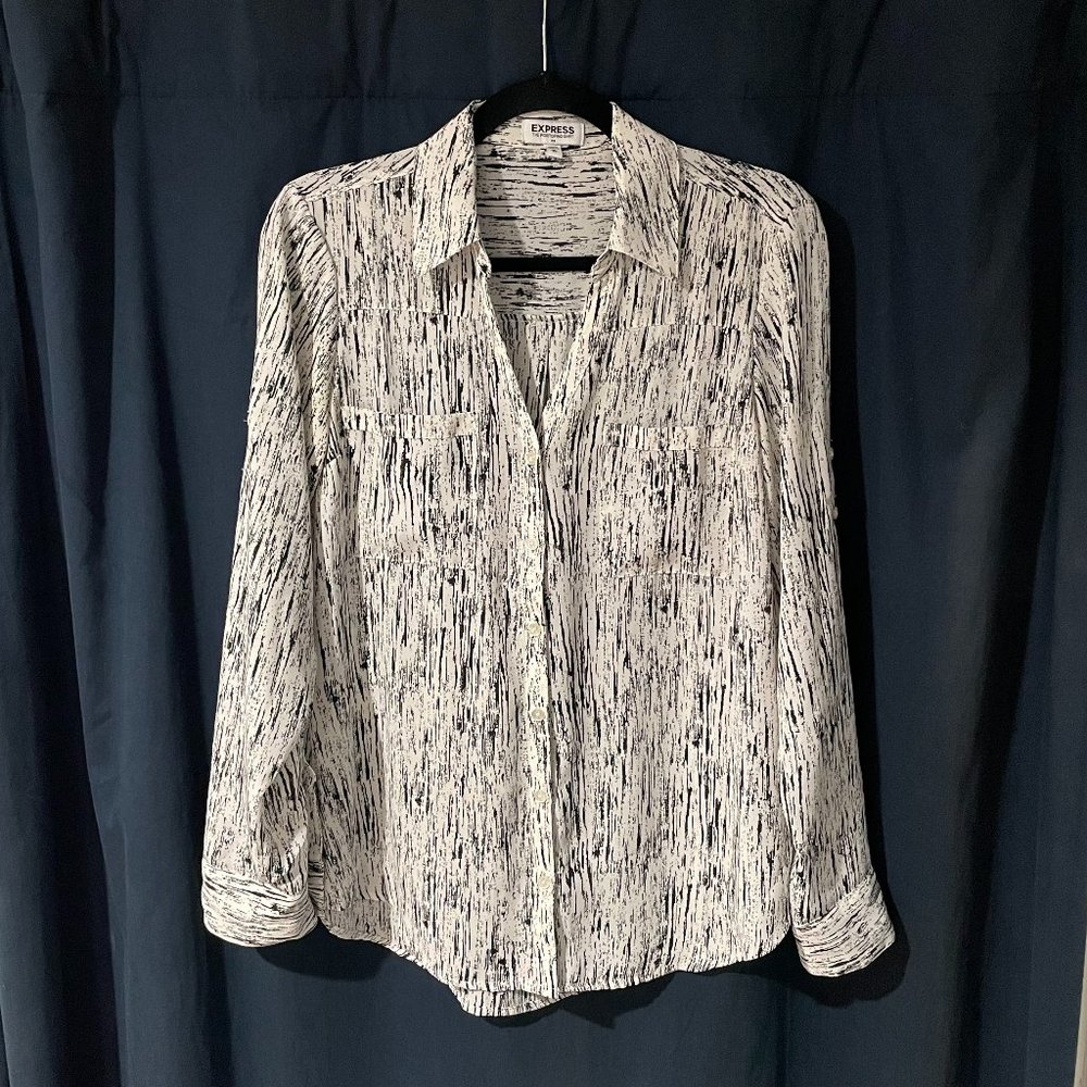 Women's Medium Express White Birch Portofino Shirt
